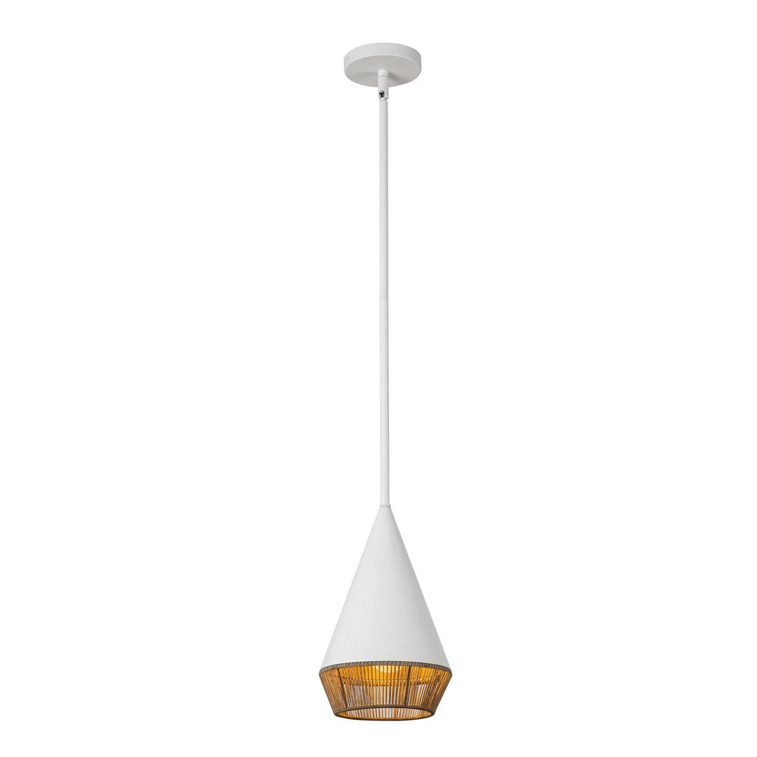 Alora Canada - PD633107WHBR - One Light Pendant - Daphne - White/Brown Cotton Rope