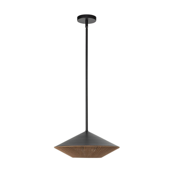 Alora Canada - PD633215MBBR - One Light Pendant - Daphne - Matte Black/Brown Cotton Rope