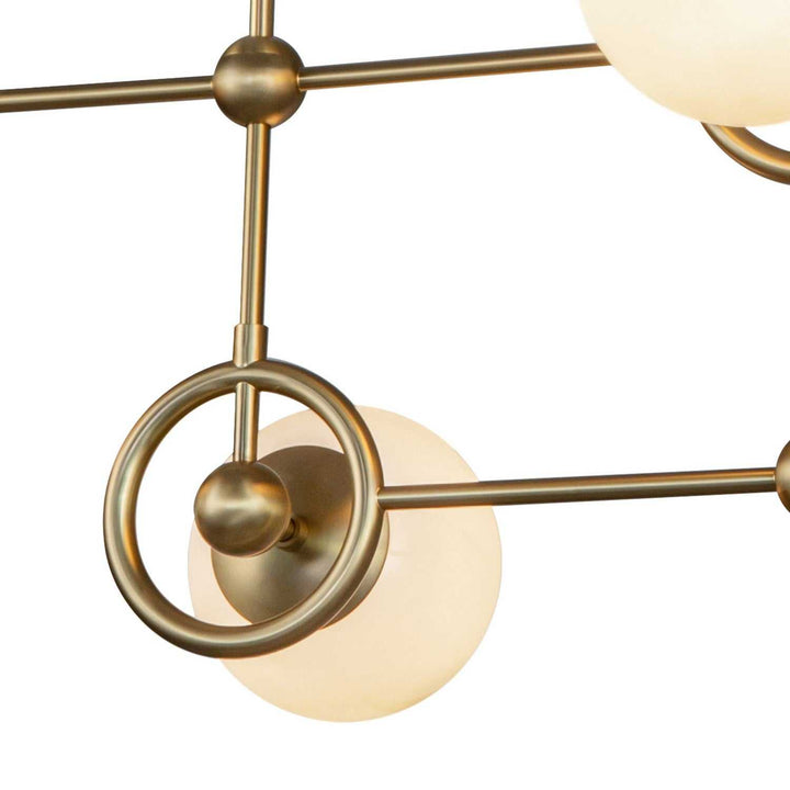 Alora Canada - CH407342BGGO - Four Light Chandelier - Fiore - Brushed Gold/Glossy Opal Glass