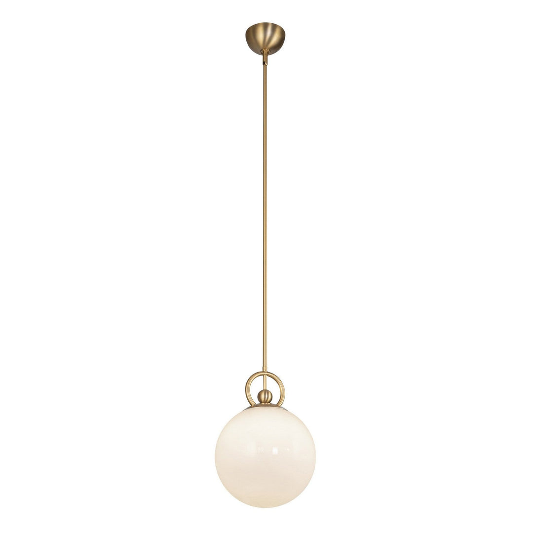 Alora Canada - PD407910BGGO - One Light Pendant - Fiore - Brushed Gold/Glossy Opal Glass