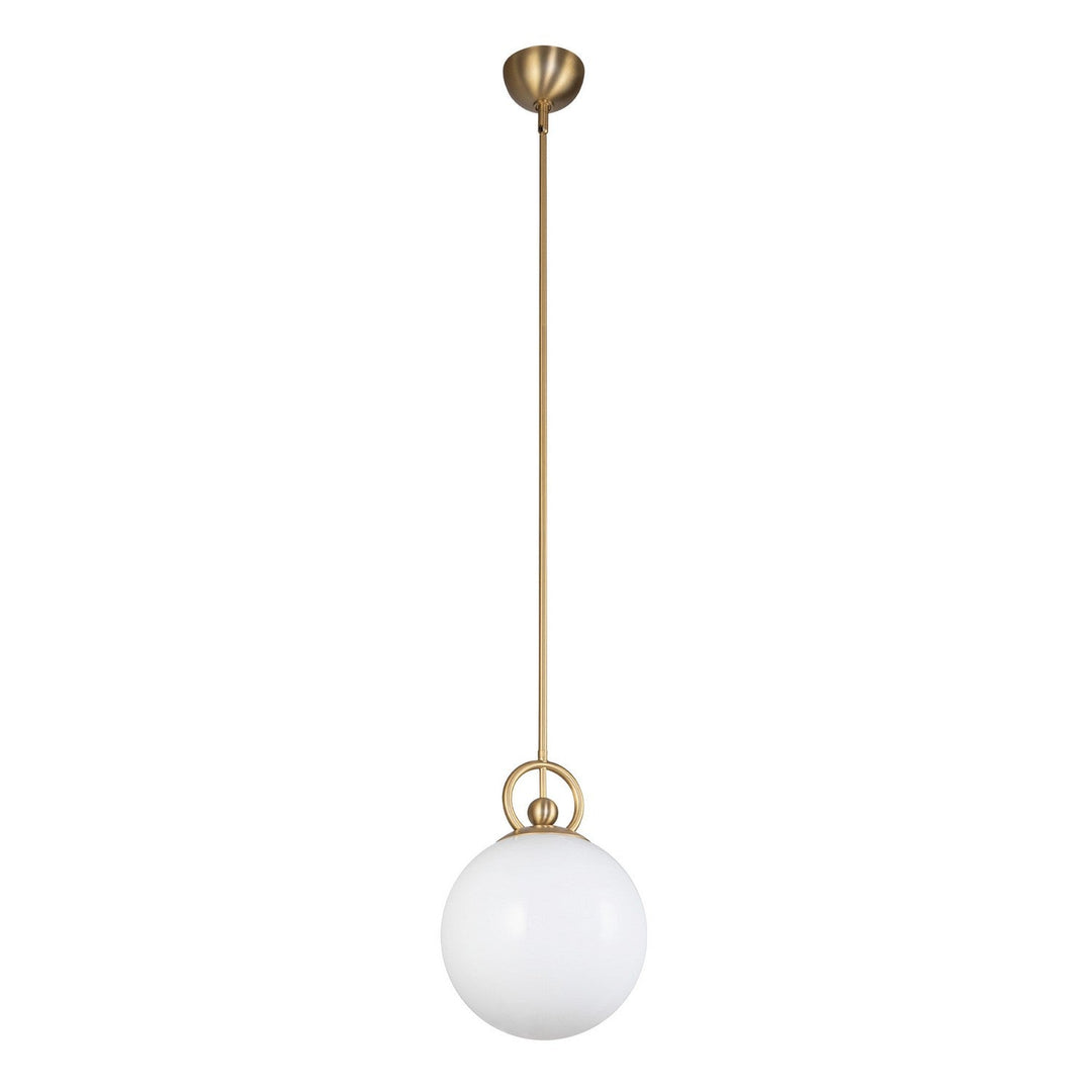 Alora Canada - PD407910BGGO - One Light Pendant - Fiore - Brushed Gold/Glossy Opal Glass