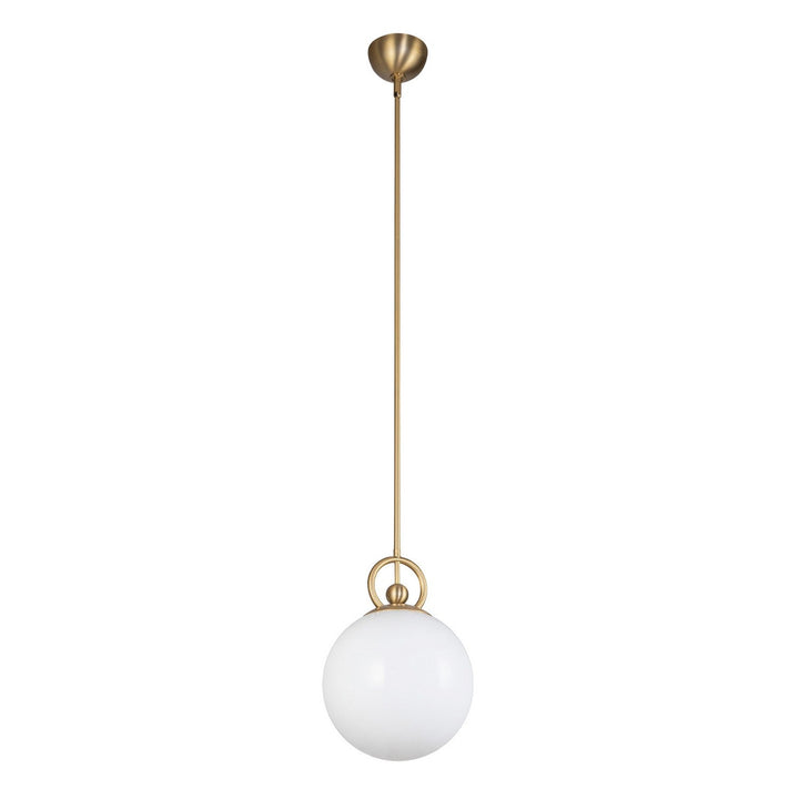 Alora Canada - PD407910BGGO - One Light Pendant - Fiore - Brushed Gold/Glossy Opal Glass