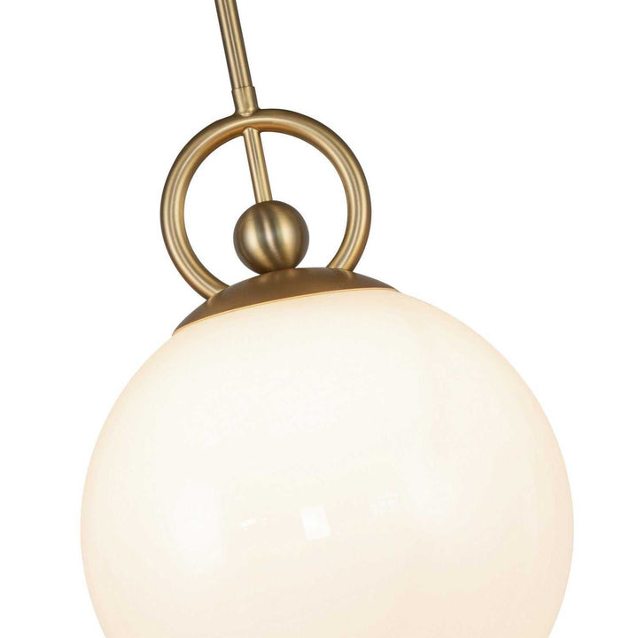Alora Canada - PD407910BGGO - One Light Pendant - Fiore - Brushed Gold/Glossy Opal Glass