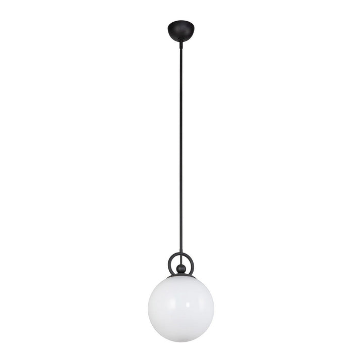 Alora Canada - PD407910MBGO - One Light Pendant - Fiore - Matte Black/Glossy Opal Glass