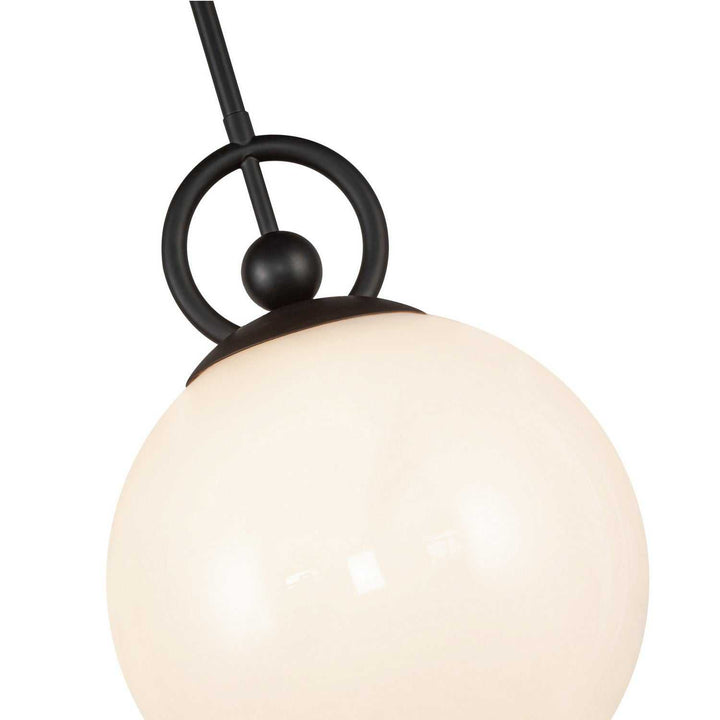 Alora Canada - PD407910MBGO - One Light Pendant - Fiore - Matte Black/Glossy Opal Glass