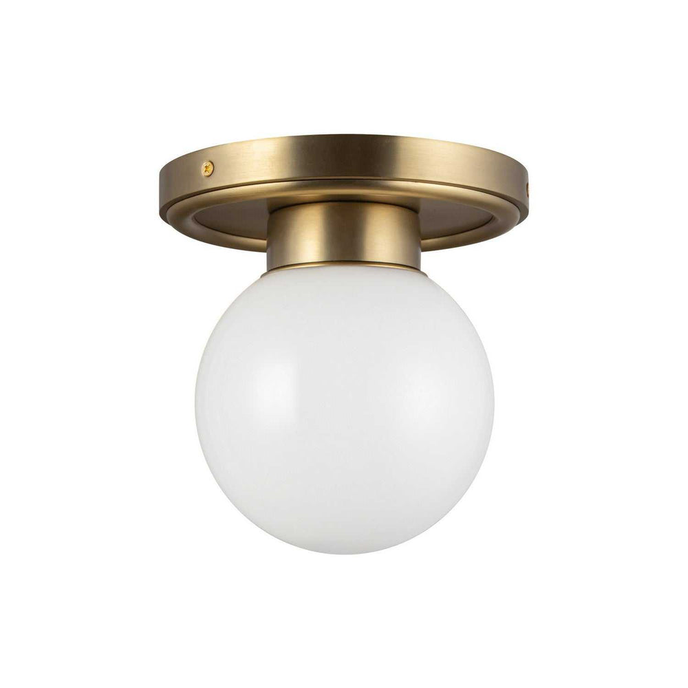 Alora Canada - SF407306BGGO - One Light Semi-Flush Mount - Fiore - Brushed Gold/Glossy Opal Glass