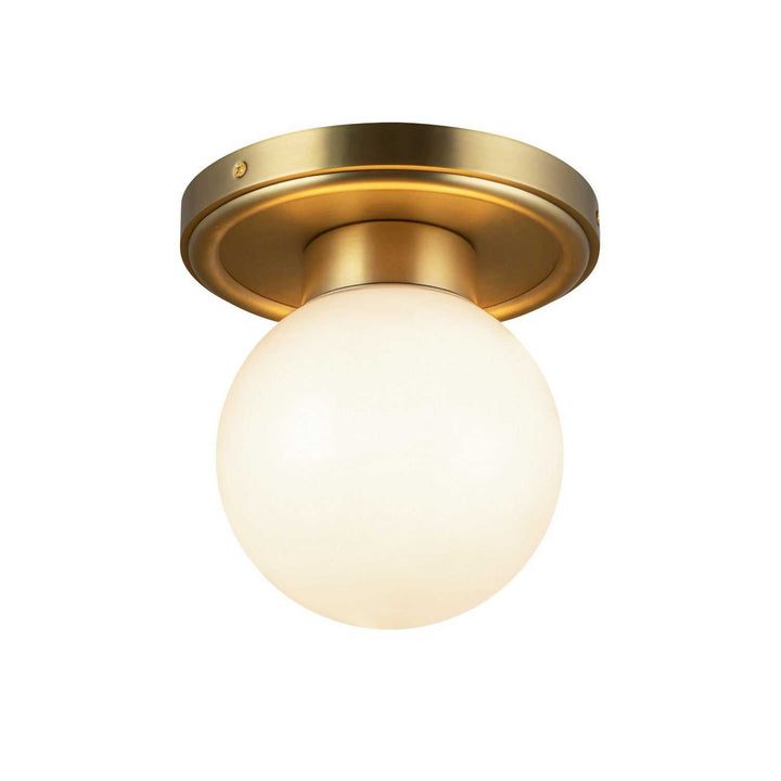 Alora Canada - SF407306BGGO - One Light Semi-Flush Mount - Fiore - Brushed Gold/Glossy Opal Glass
