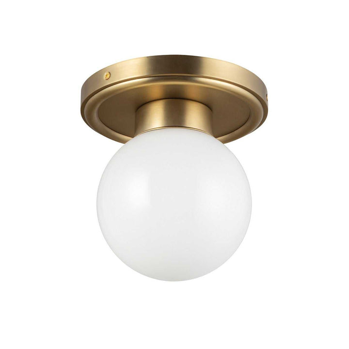 Alora Canada - SF407306BGGO - One Light Semi-Flush Mount - Fiore - Brushed Gold/Glossy Opal Glass