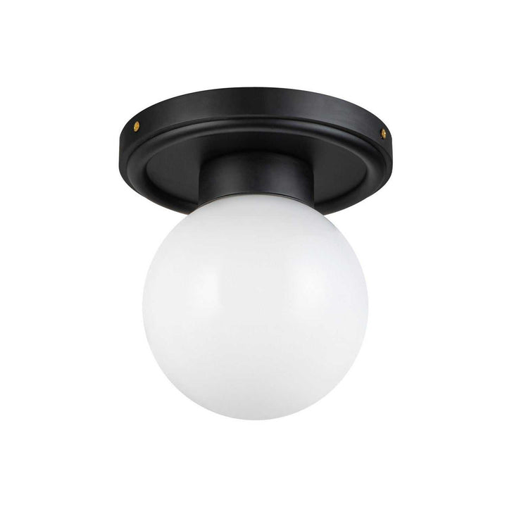 Alora Canada - SF407306MBGO - One Light Semi-Flush Mount - Fiore - Matte Black/Glossy Opal Glass