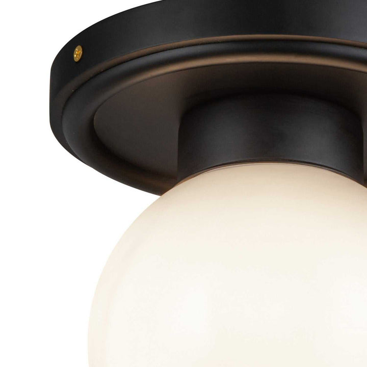 Alora Canada - SF407306MBGO - One Light Semi-Flush Mount - Fiore - Matte Black/Glossy Opal Glass