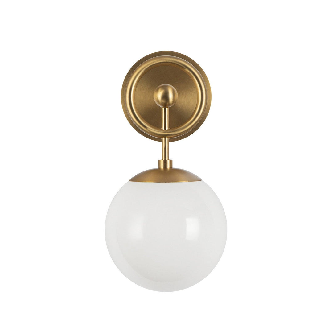 Alora Canada - WV407306BGGO - One Light Wall Vanity - Fiore - Brushed Gold/Glossy Opal Glass