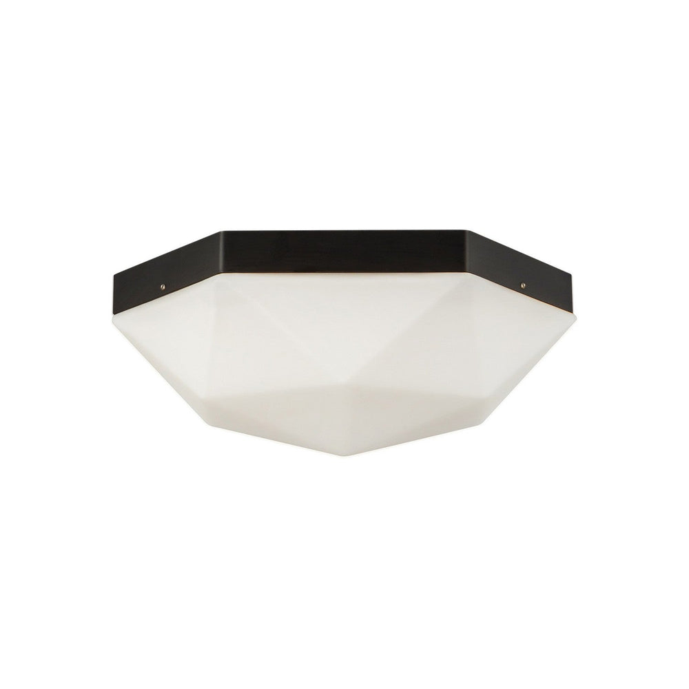 Alora Canada - FM424512MBOP - Two Light Flush Mount - Krysta - Matte Black/Opal Glass