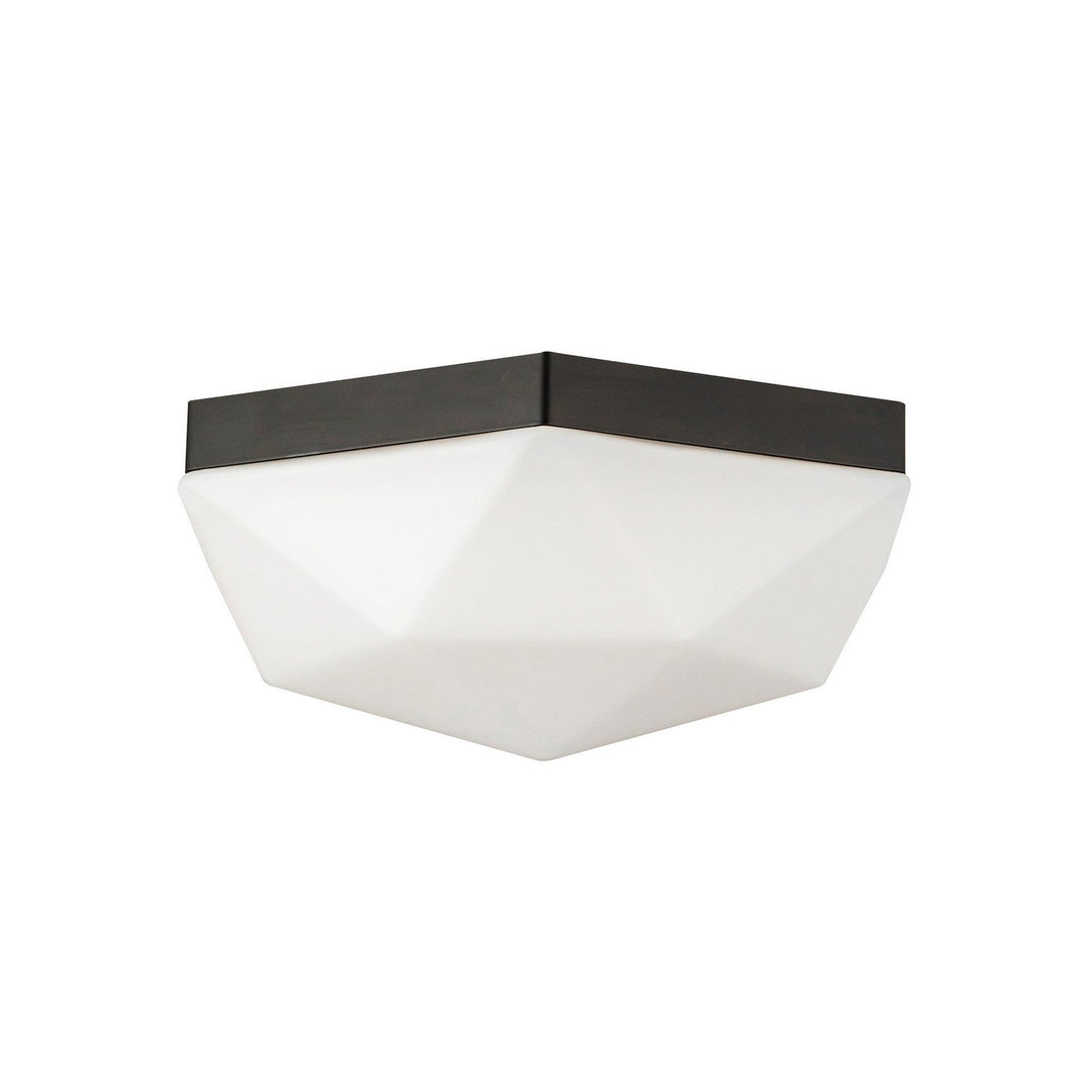 Alora Canada - FM424512MBOP - Two Light Flush Mount - Krysta - Matte Black/Opal Glass