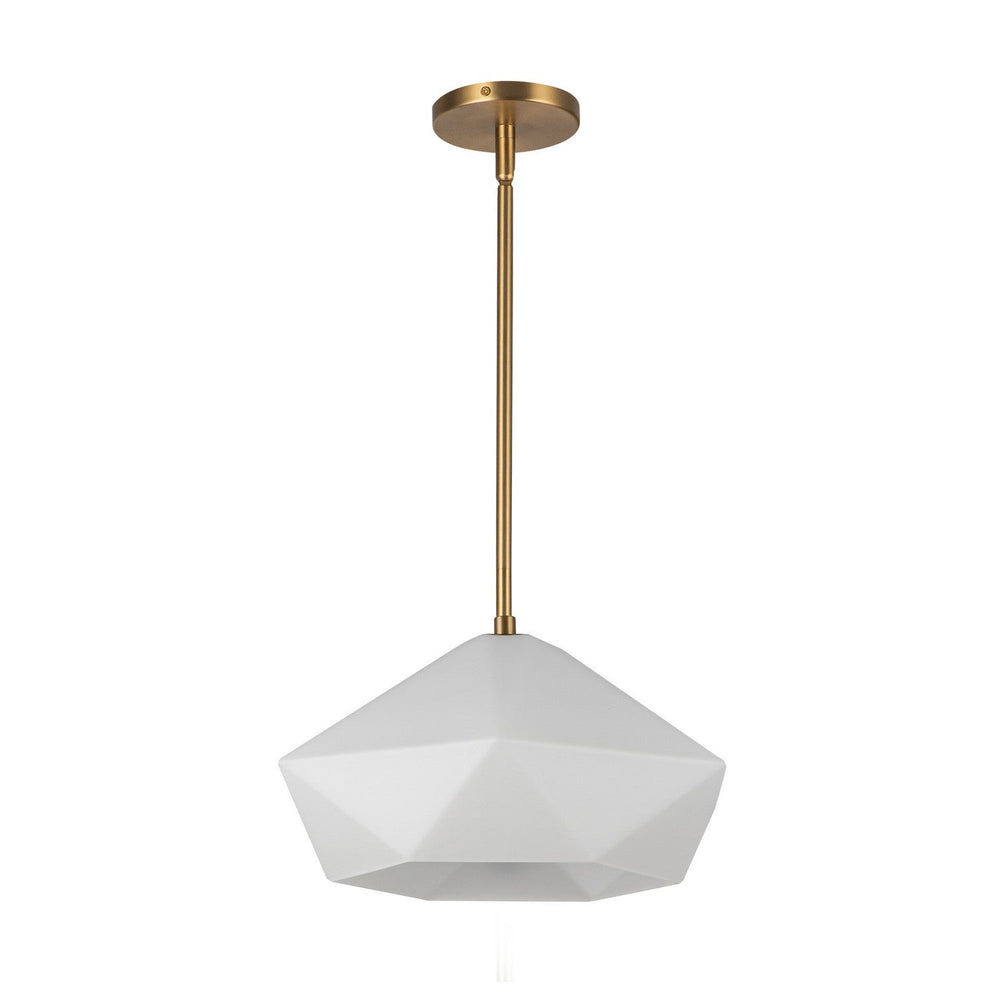 Alora Canada - PD424514BGOP - One Light Pendant - Krysta - Brushed Gold/Opal Glass