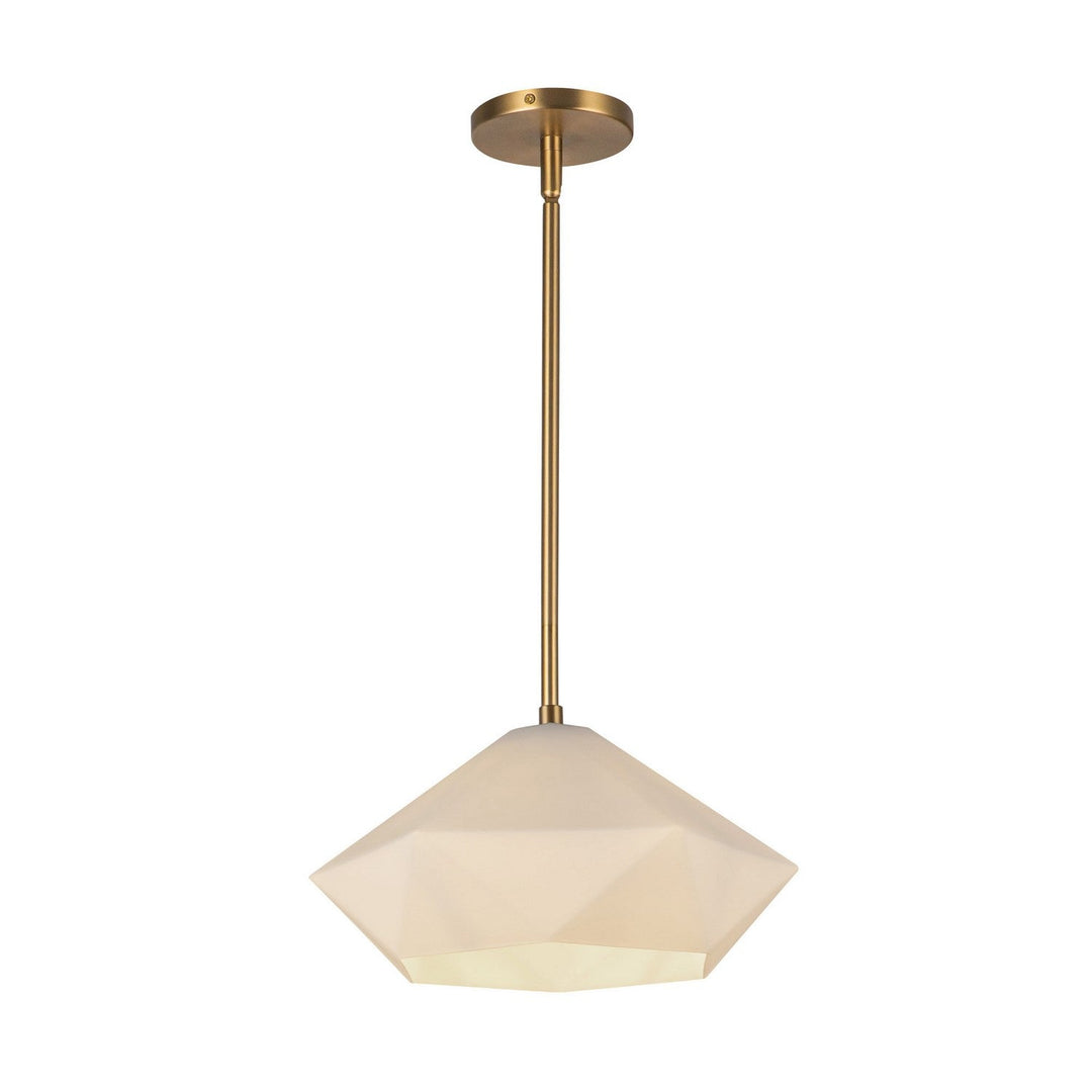 Alora Canada - PD424514BGOP - One Light Pendant - Krysta - Brushed Gold/Opal Glass