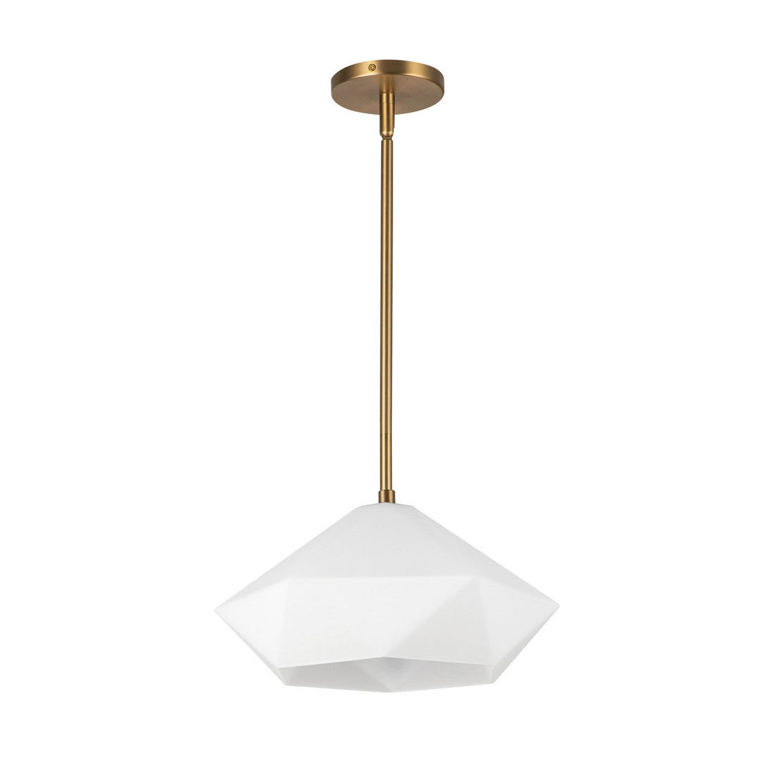 Alora Canada - PD424514BGOP - One Light Pendant - Krysta - Brushed Gold/Opal Glass