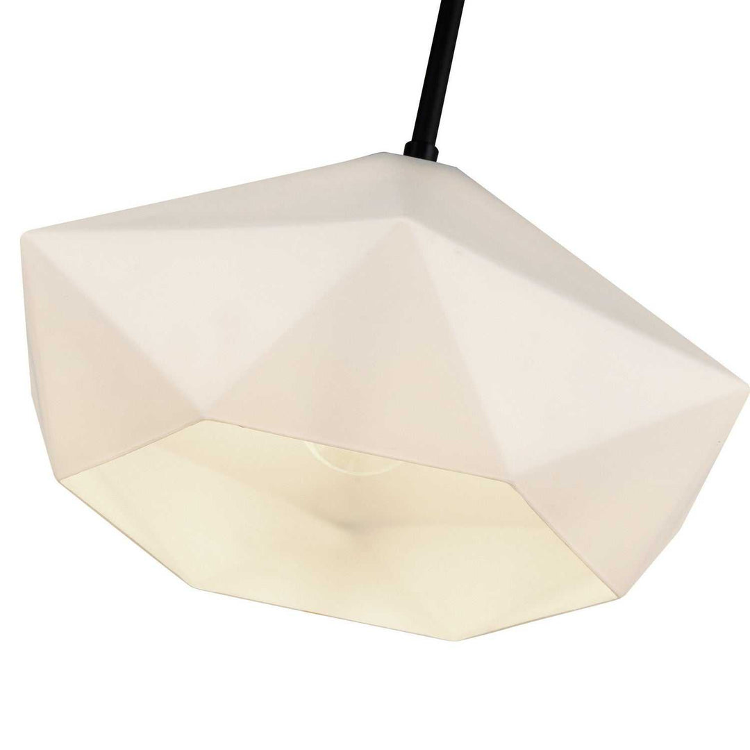 Alora Canada - PD424514MBOP - One Light Pendant - Krysta - Matte Black/Opal Glass