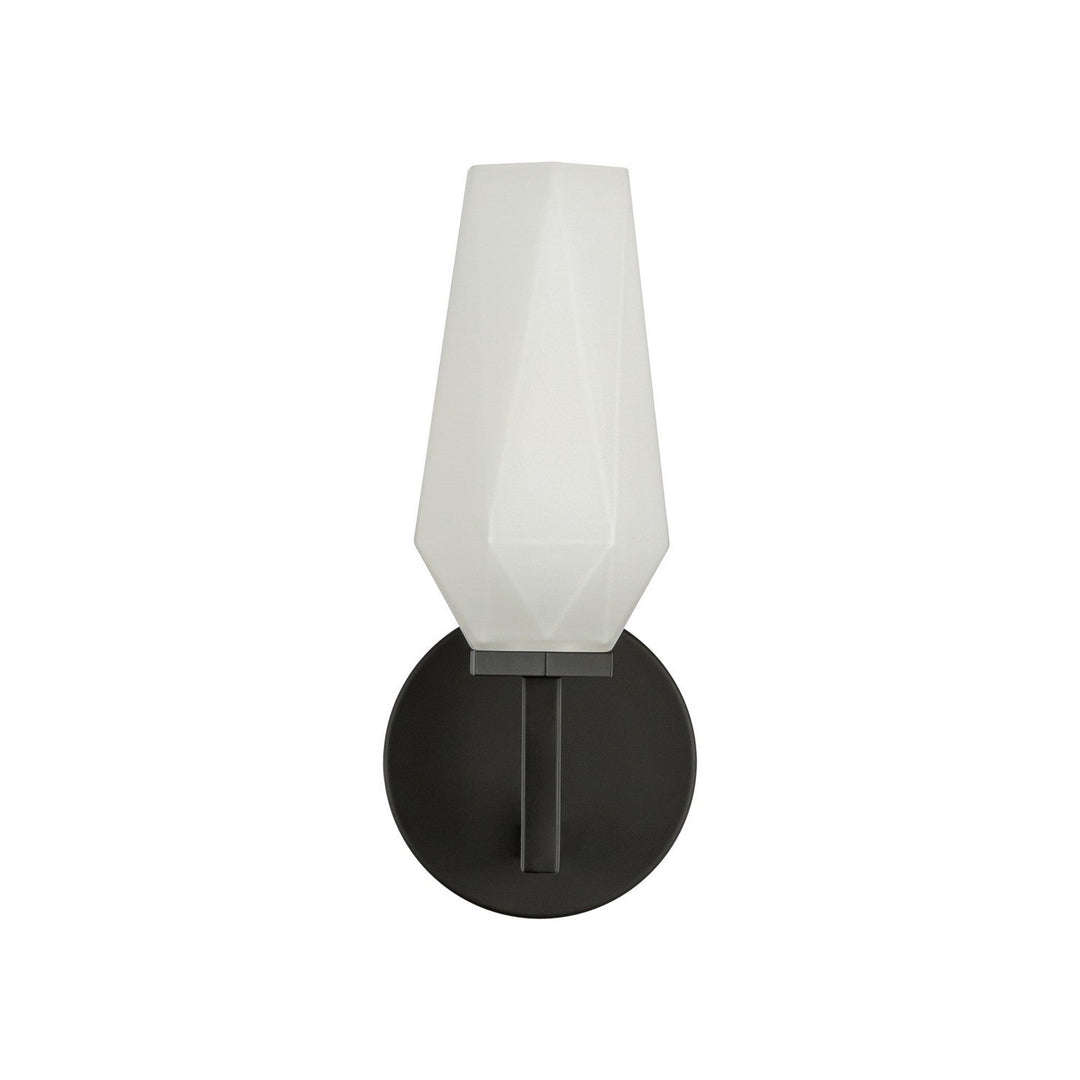 Alora Canada - WV424110MBOP - One Light Wall Vanity - Krysta - Matte Black/Opal Glass