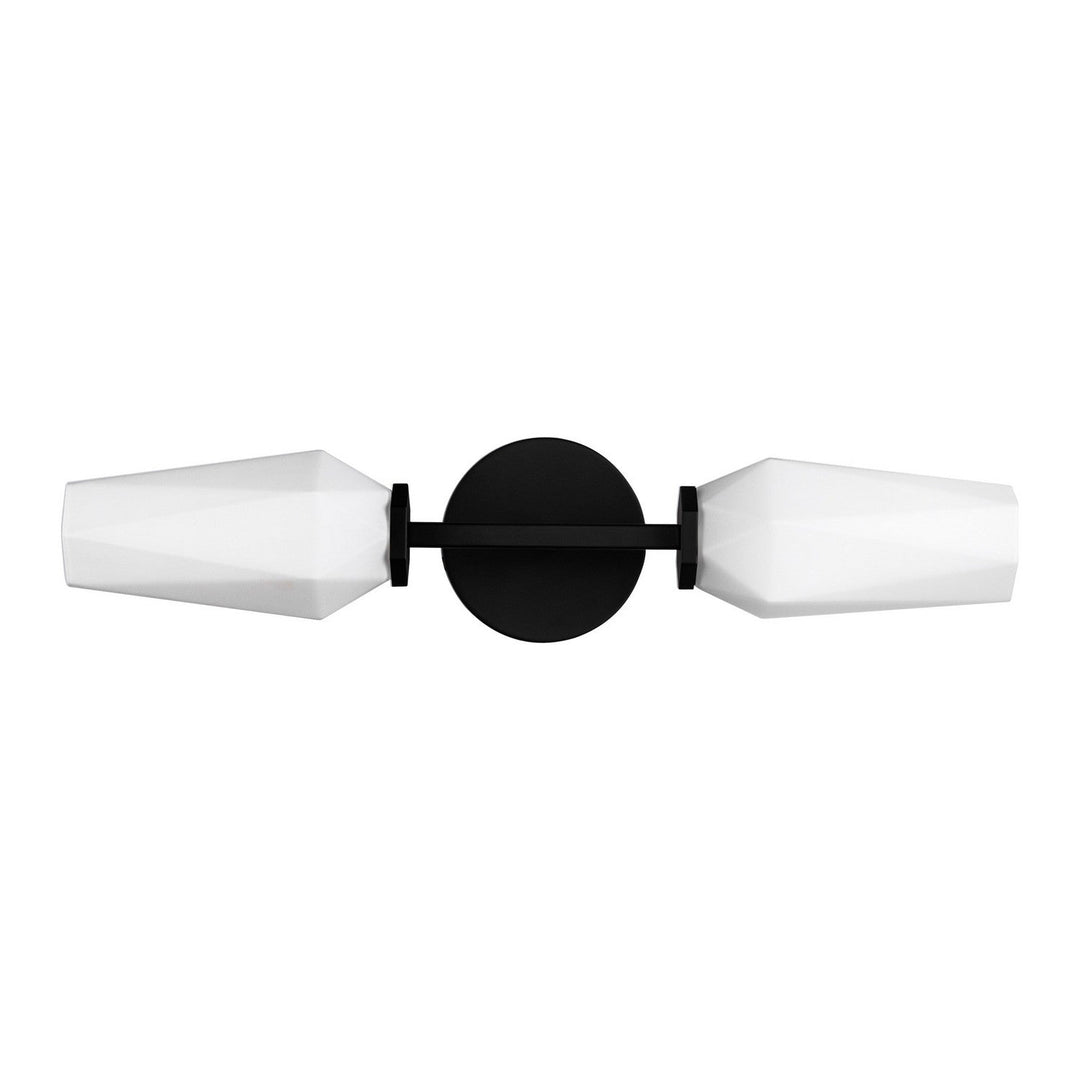 Alora Canada - WV424720MBOP - Two Light Wall Vanity - Krysta - Matte Black/Opal Glass
