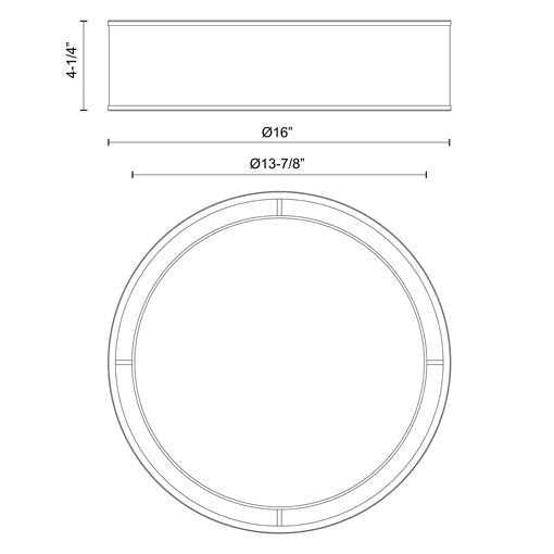 Alora Canada - FM479016RB-5CCT - LED Flush Mount - Lyla - Rattan