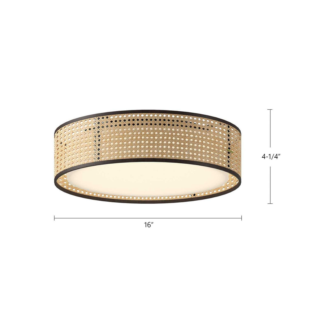 Alora Canada - FM479016RB-5CCT - LED Flush Mount - Lyla - Rattan