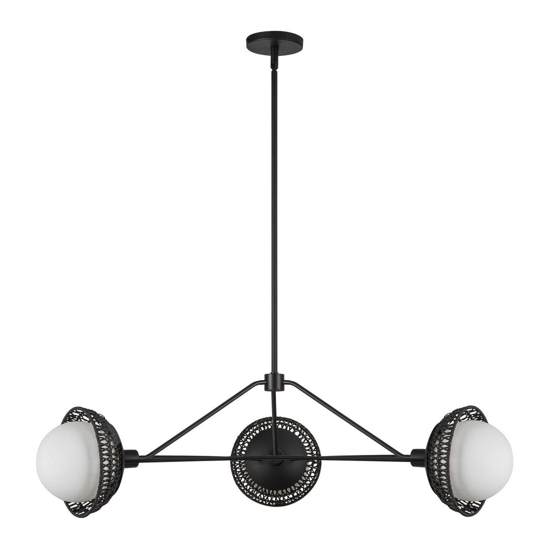 Alora Canada - CH490340MBOP - Three Light Chandelier - Perth - Matte Black/Opal Glass