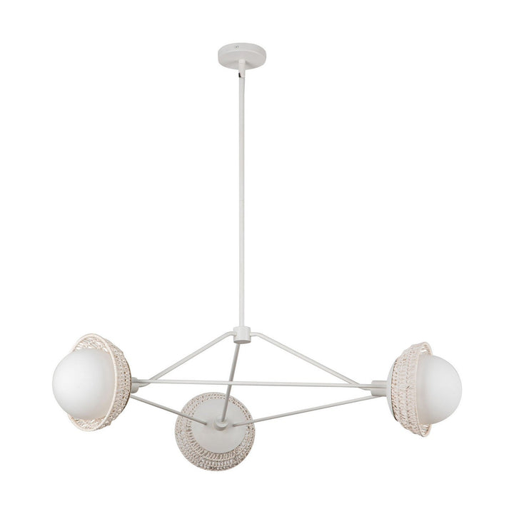 Alora Canada - CH490340WHOP - Three Light Chandelier - Perth - White/Opal Glass