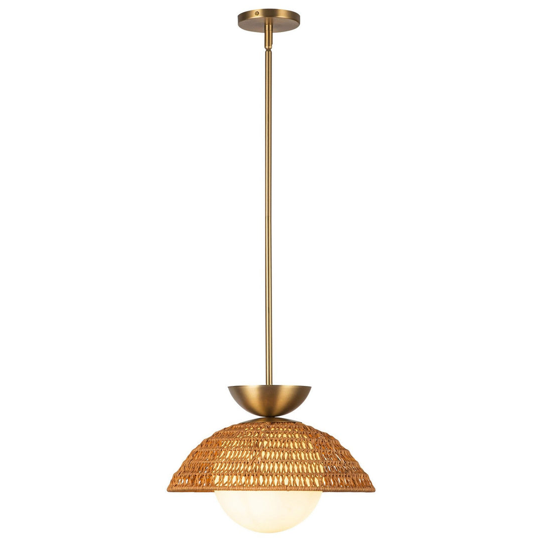 Alora Canada - PD490114BGOP - One Light Pendant - Perth - Brushed Gold/Opal Glass