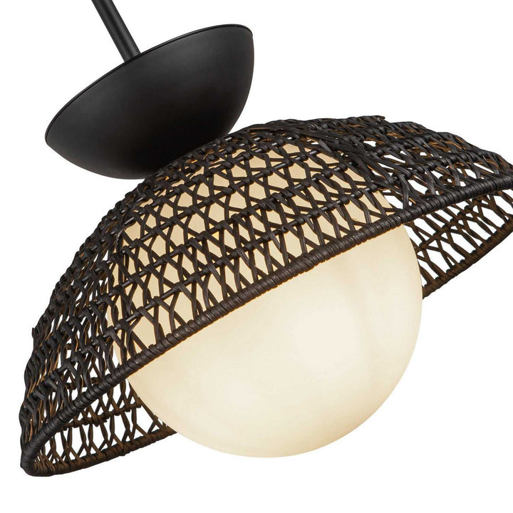 Alora Canada - PD490114MBOP - One Light Pendant - Perth - Matte Black/Opal Glass