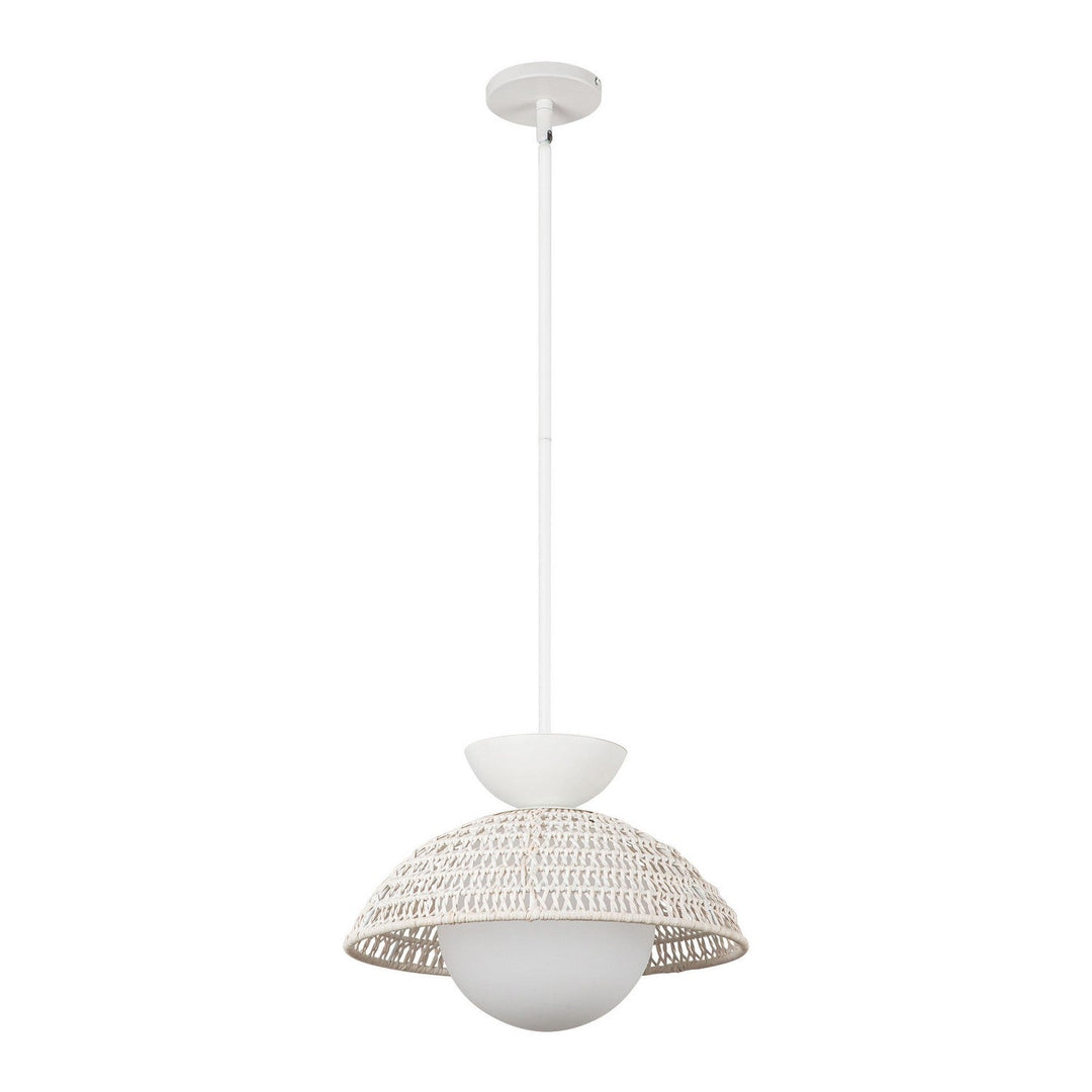 Alora Canada - PD490114WHOP - One Light Pendant - Perth - White/Opal Glass