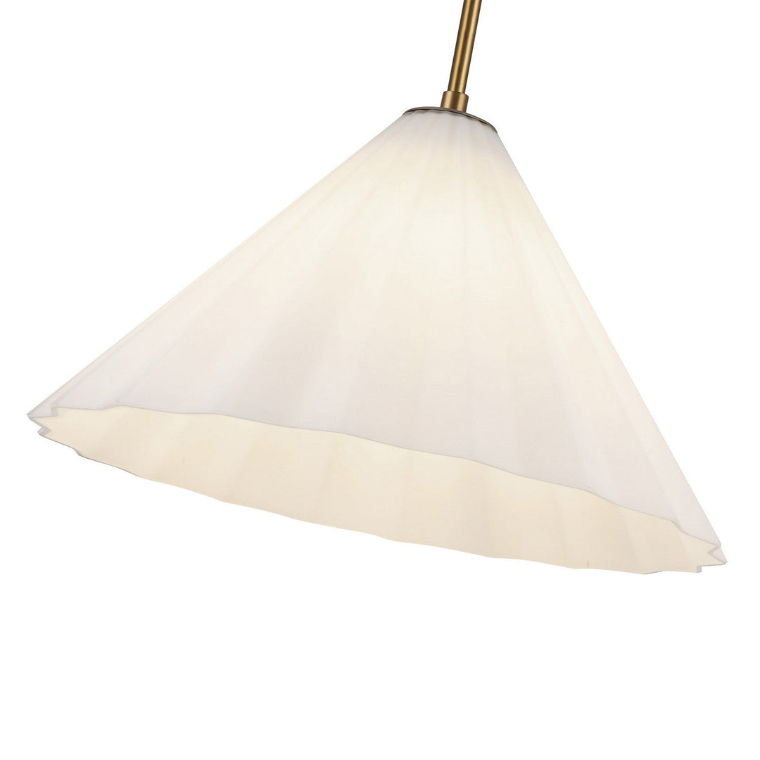 Alora Canada - PD451814AGOP - One Light Pendant - Serena - Aged Gold/Opal Glass