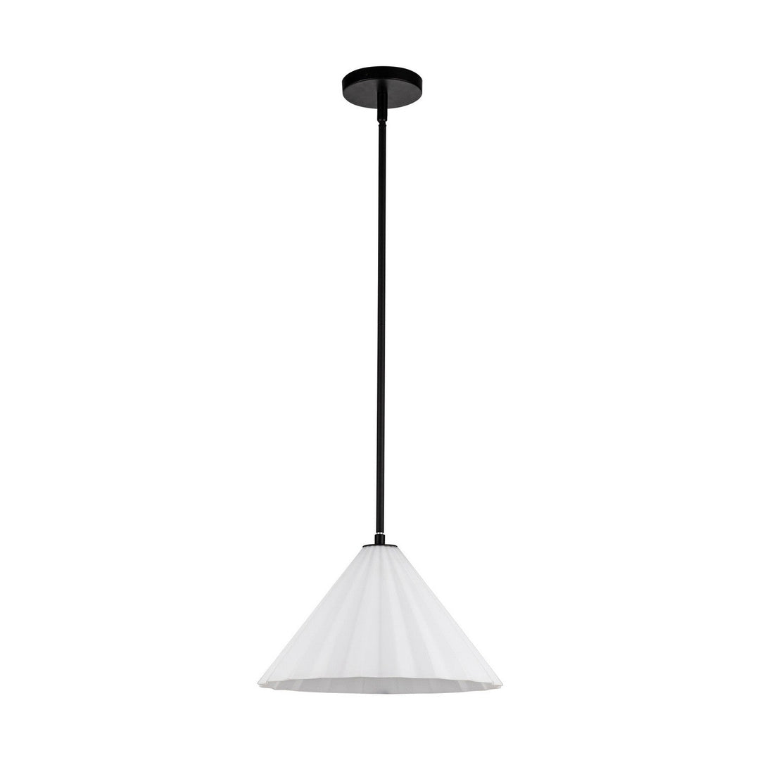 Alora Canada - PD451814MBOP - One Light Pendant - Serena - Matte Black/Opal Glass