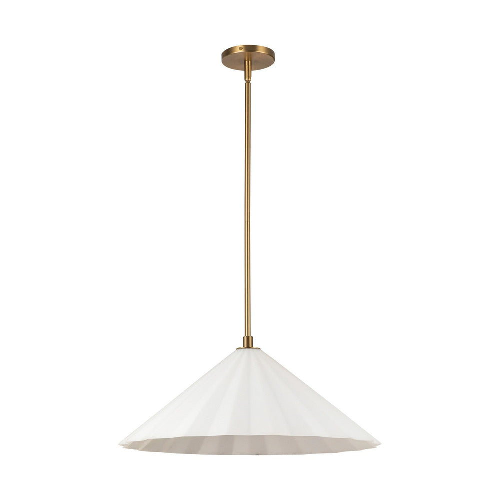 Alora Canada - PD451820AGOP - One Light Pendant - Serena - Aged Gold/Opal Glass