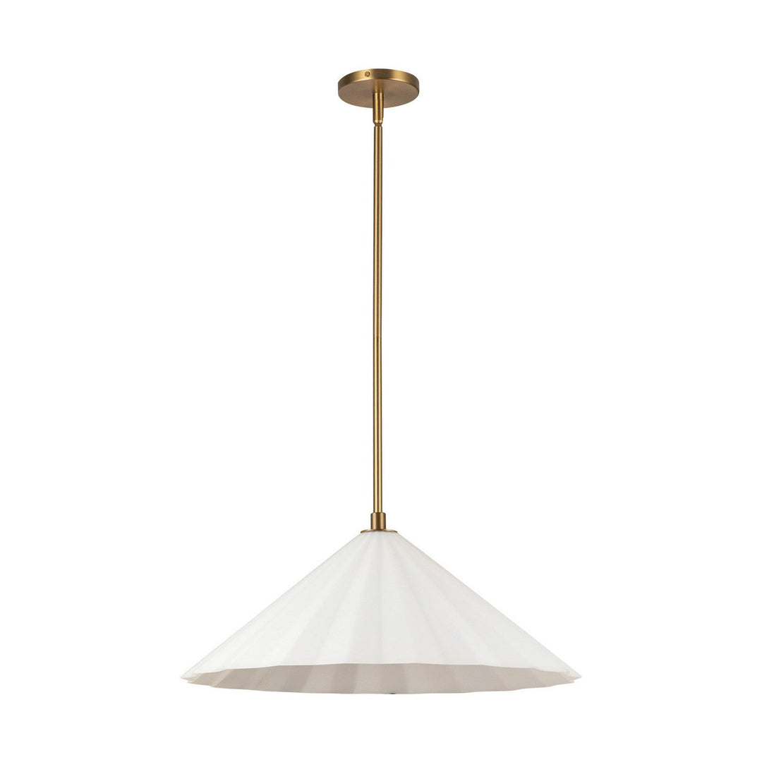 Alora Canada - PD451820AGOP - One Light Pendant - Serena - Aged Gold/Opal Glass
