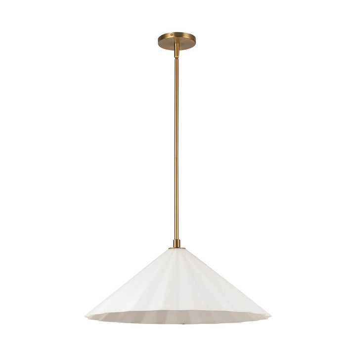 Alora Canada - PD451820AGOP - One Light Pendant - Serena - Aged Gold/Opal Glass