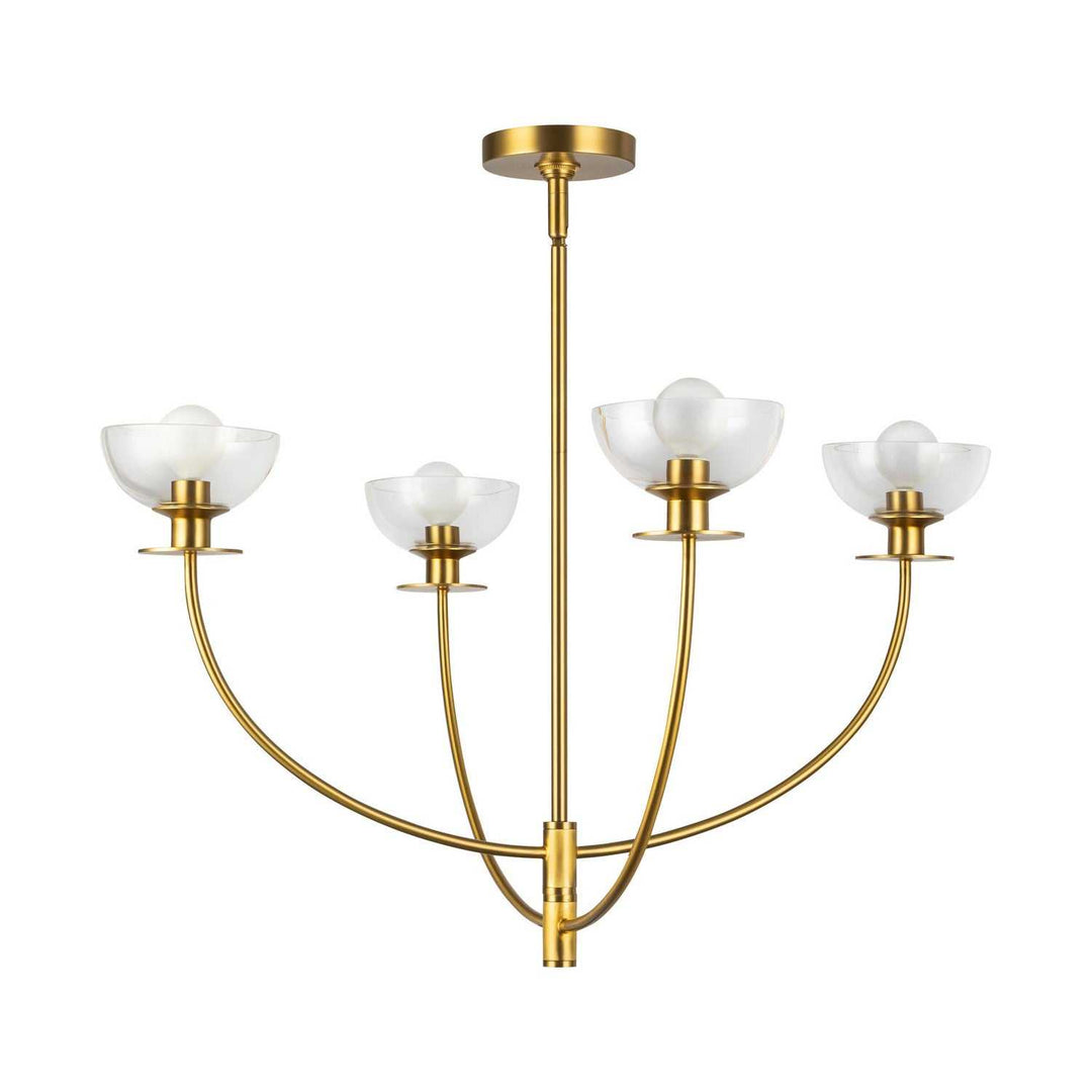 Alora Canada - CH515226BGCL - Four Light Chandelier - Sylvia - Brushed Gold/Clear Glass