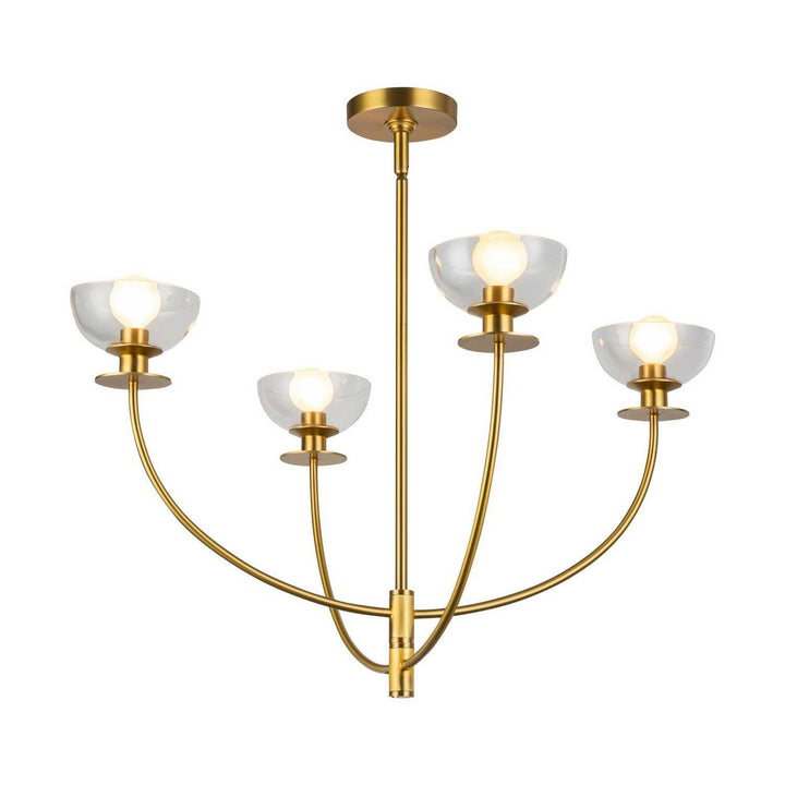 Alora Canada - CH515226BGCL - Four Light Chandelier - Sylvia - Brushed Gold/Clear Glass