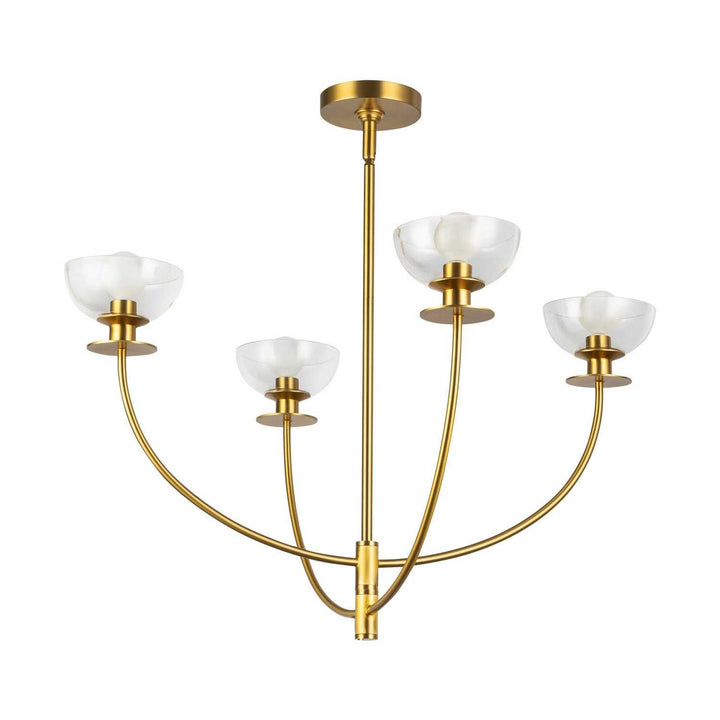 Alora Canada - CH515226BGCL - Four Light Chandelier - Sylvia - Brushed Gold/Clear Glass