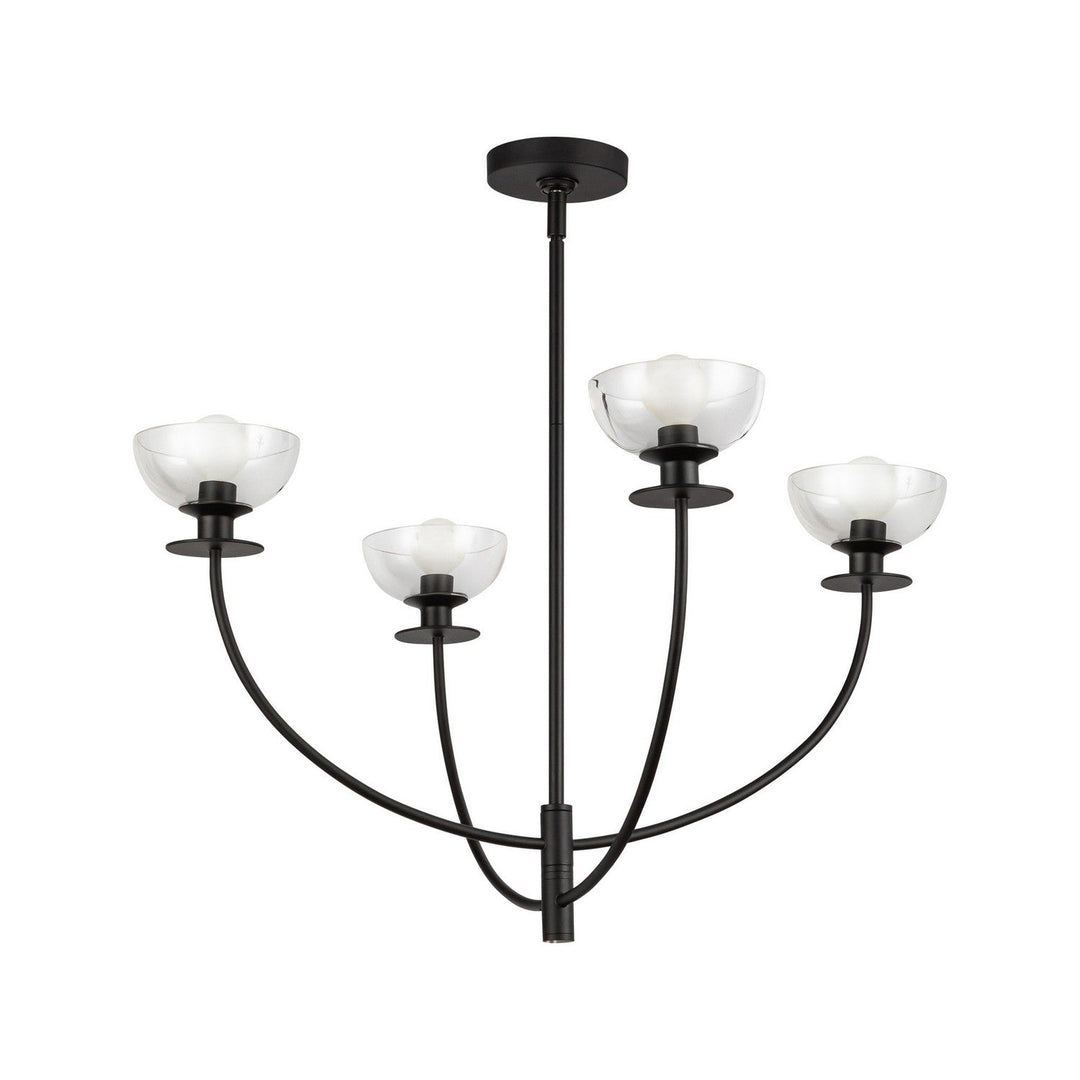 Alora Canada - CH515226MBCL - Four Light Chandelier - Sylvia - Matte Black/Clear Glass