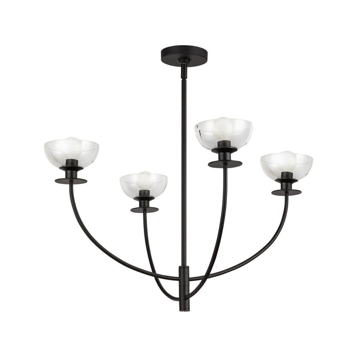 Alora Canada - CH515226MBCL - Four Light Chandelier - Sylvia - Matte Black/Clear Glass