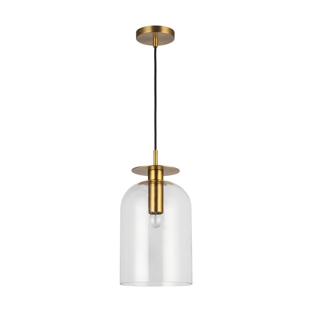 Alora Canada - PD515408BGCL - One Light Pendant - Sylvia - Brushed Gold/Clear Glass