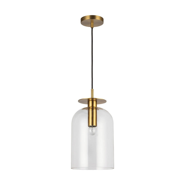 Alora Canada - PD515408BGCL - One Light Pendant - Sylvia - Brushed Gold/Clear Glass