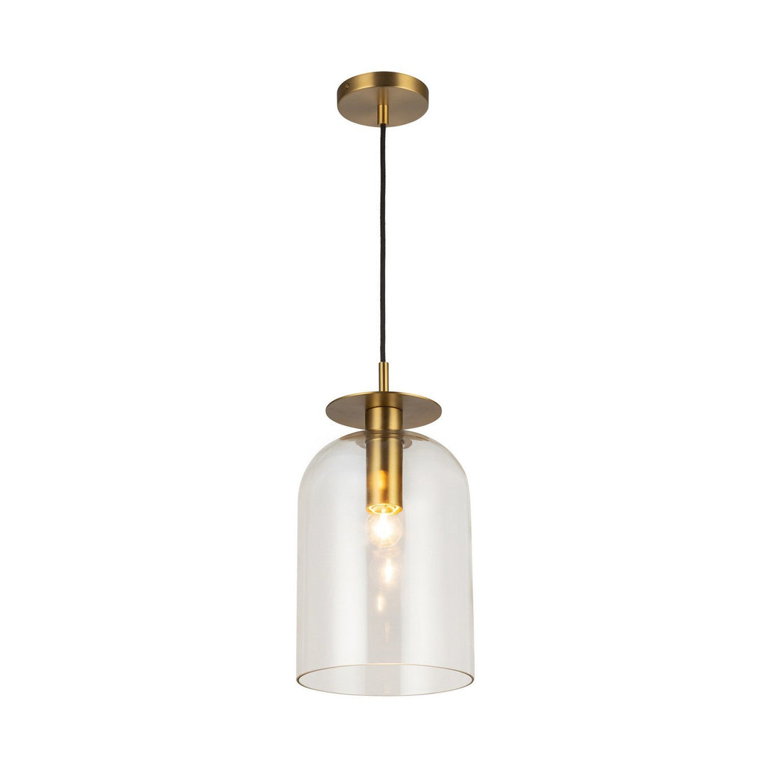 Alora Canada - PD515408BGCL - One Light Pendant - Sylvia - Brushed Gold/Clear Glass