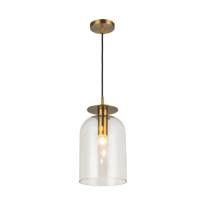 Alora Canada - PD515408BGCL - One Light Pendant - Sylvia - Brushed Gold/Clear Glass