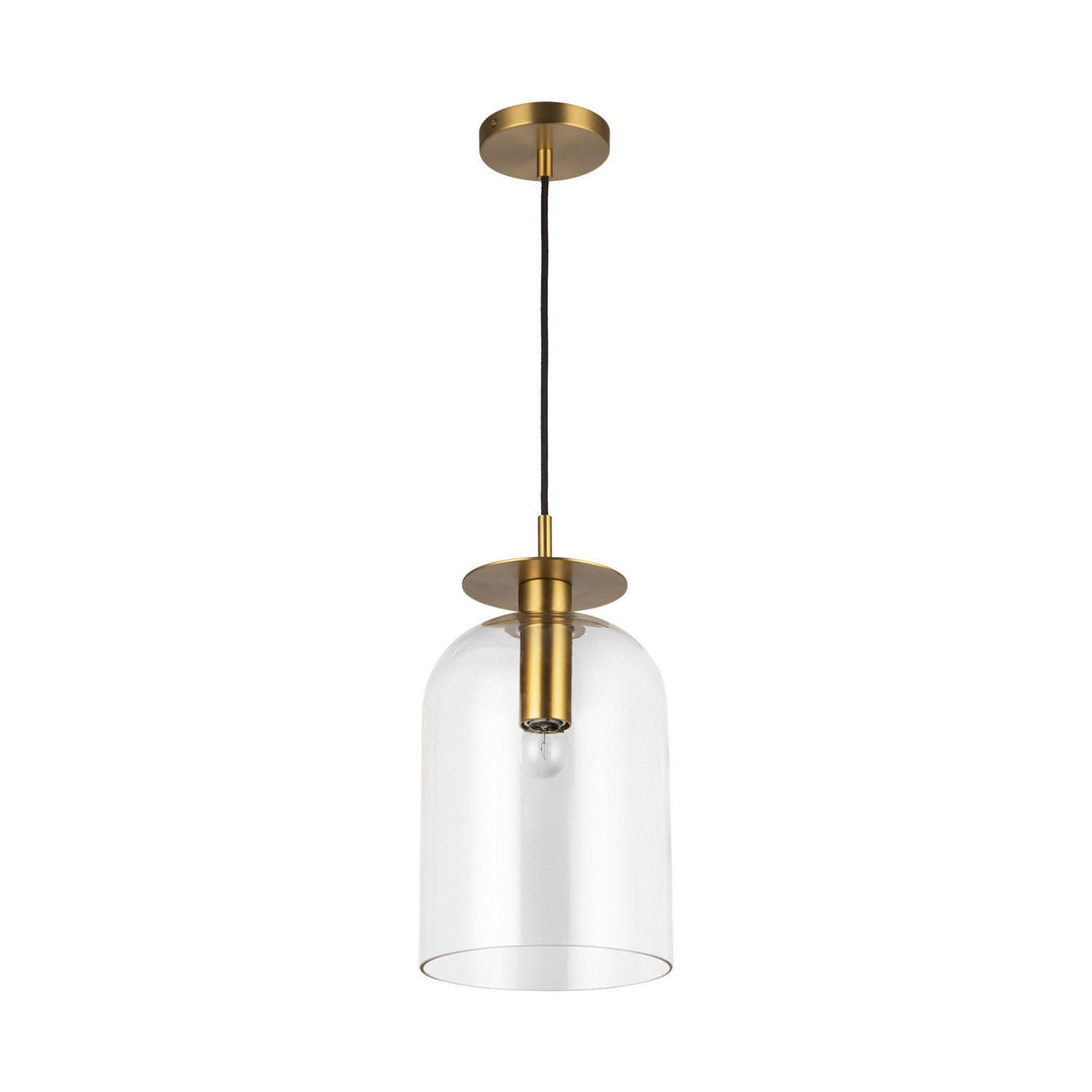 Alora Canada - PD515408BGCL - One Light Pendant - Sylvia - Brushed Gold/Clear Glass
