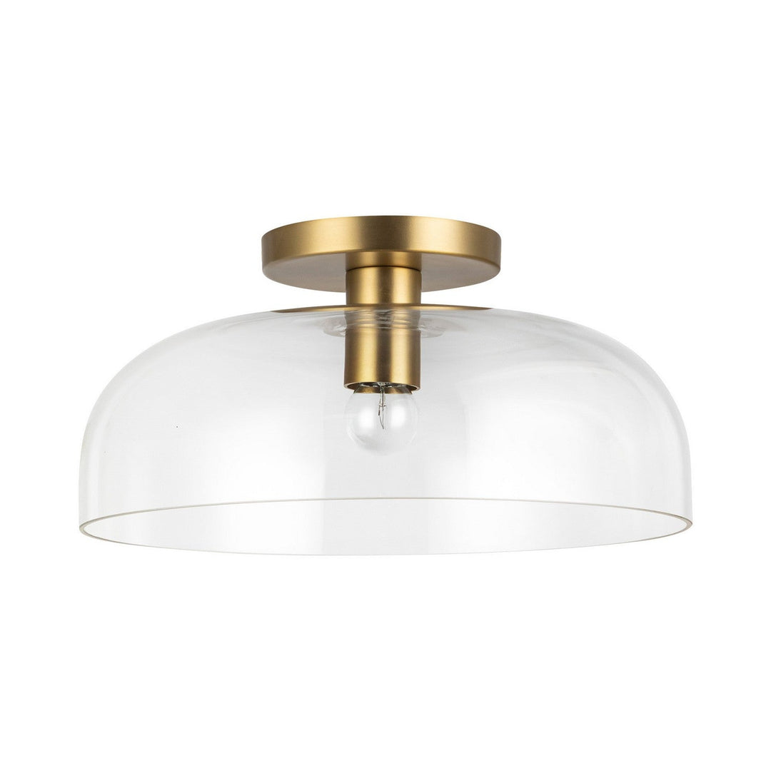 Alora Canada - SF515712BGCL - One Light Semi-Flush Mount - Sylvia - Brushed Gold/Clear Glass