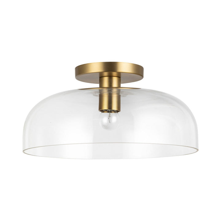Alora Canada - SF515712BGCL - One Light Semi-Flush Mount - Sylvia - Brushed Gold/Clear Glass