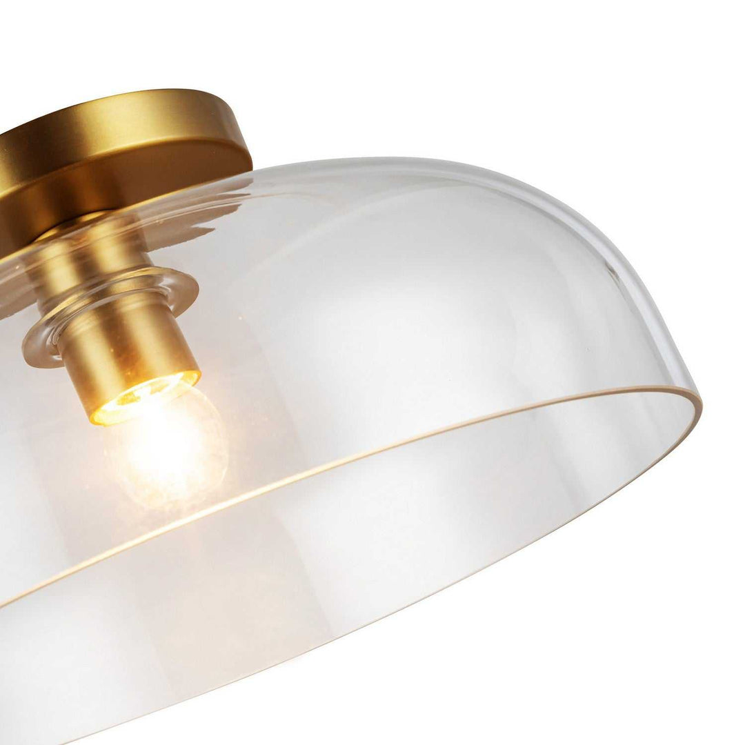 Alora Canada - SF515712BGCL - One Light Semi-Flush Mount - Sylvia - Brushed Gold/Clear Glass