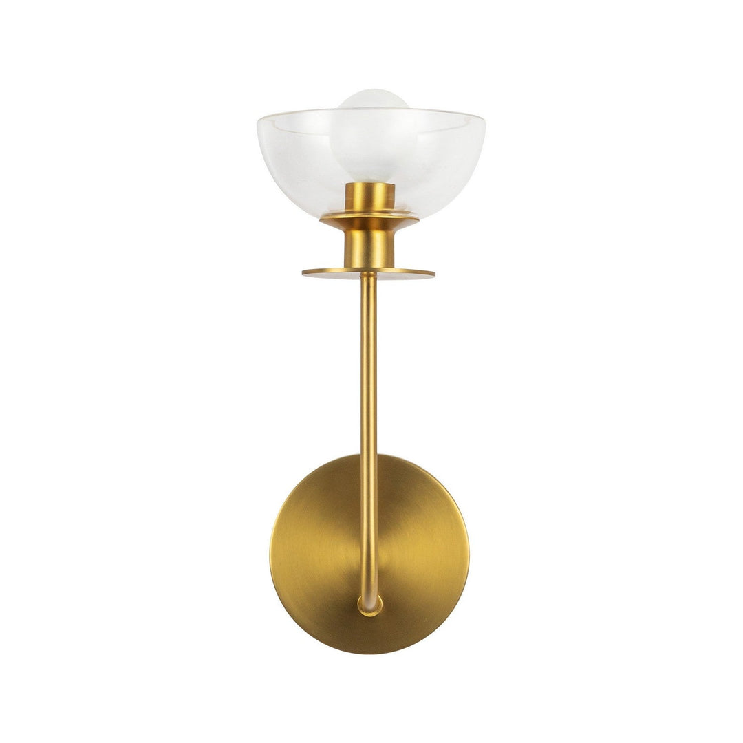 Alora Canada - WV515205BGCL - One Light Wall Vanity - Sylvia - Brushed Gold/Clear Glass