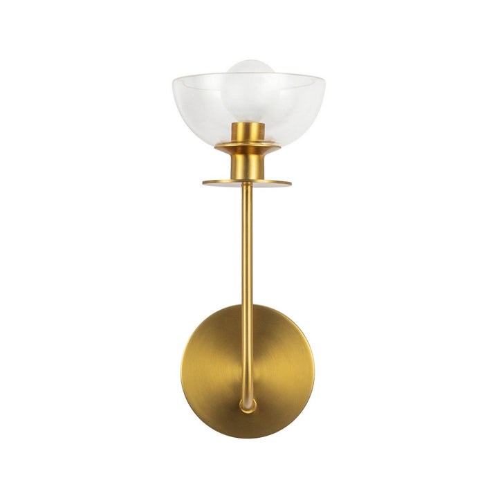 Alora Canada - WV515205BGCL - One Light Wall Vanity - Sylvia - Brushed Gold/Clear Glass